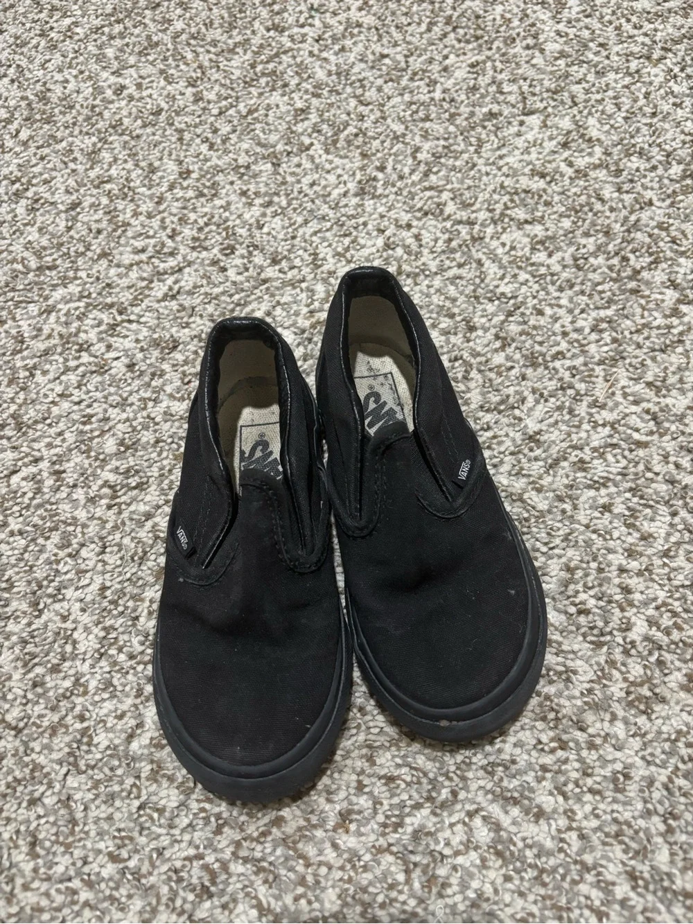 Vans Kids Black Slip-On Sneakers